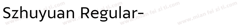 Szhuyuan Regular字体转换